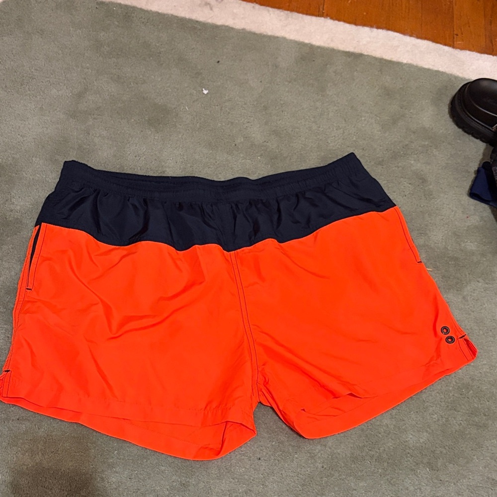 Ron Dorff Two-Tone Orange and Black Shorts
